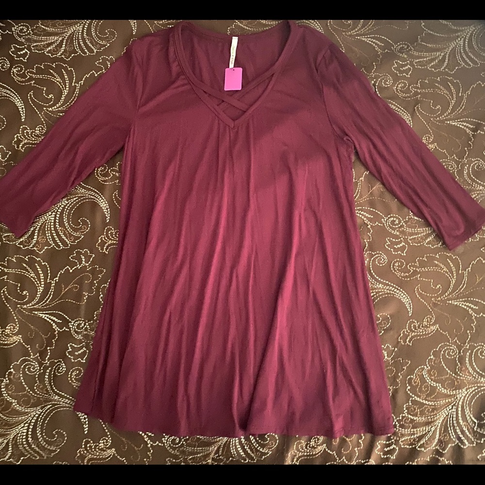 Burgundy tunic
